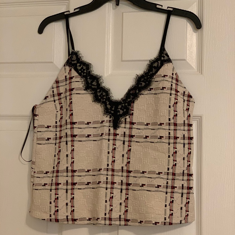 Zara top with lace .
